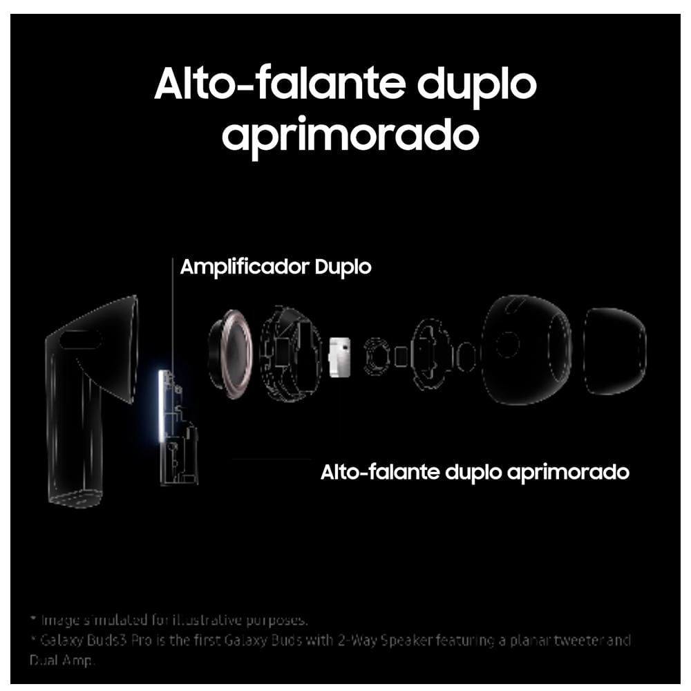Fone de Ouvido Samsung Galaxy Buds3 Pro Branco - SM-R630