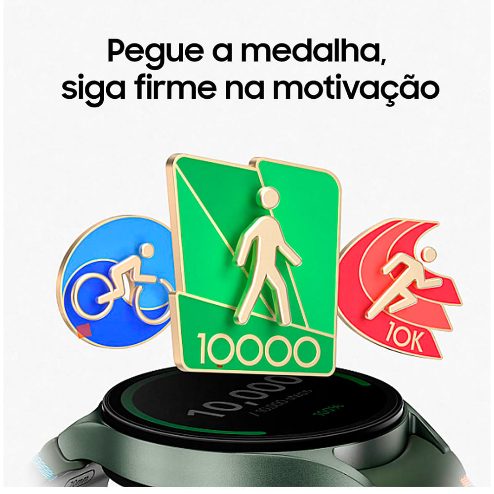 Galaxy Watch 7 LTE 40mm Samsung Creme com 1,31", 4G e 32GB