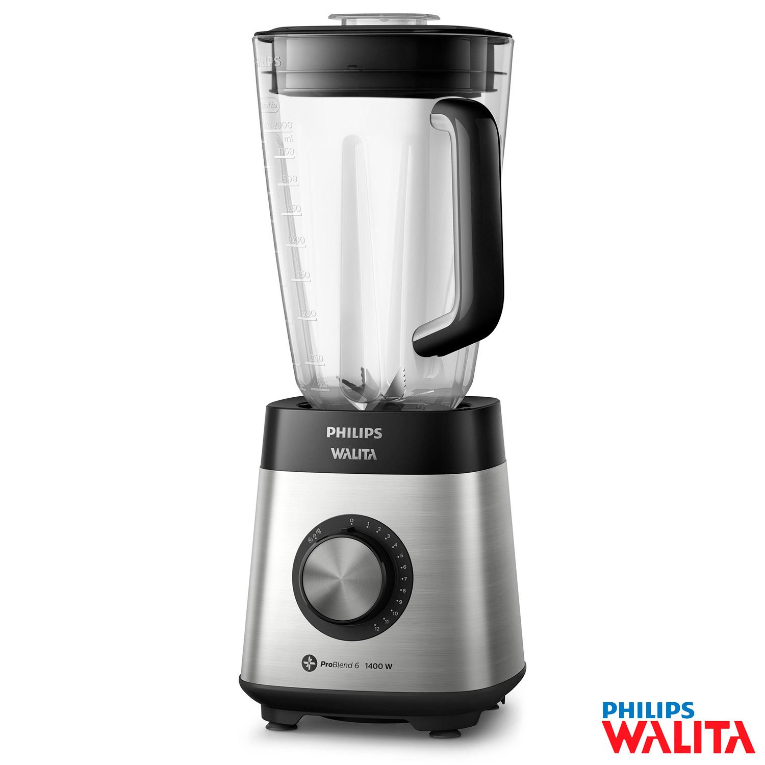 Liquidificador Philips Walita Problend com 12 Velocidades e Jarra Tritan Inquebrável com 3,0 Litros Inox - RI2244