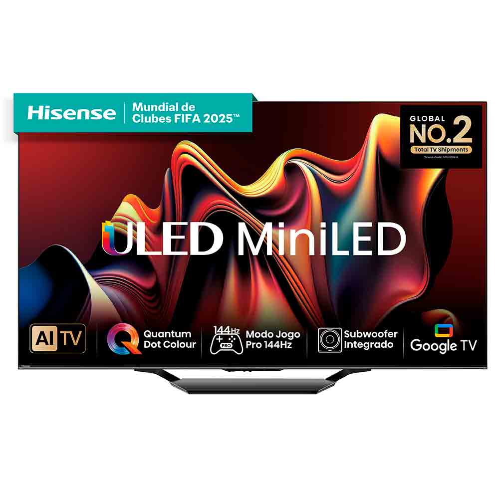 Smart TV Hisense  Mini LED UHD 4K 65" Polegadas Frequência 144 Hz e Wi-Fi - 65U75LUA