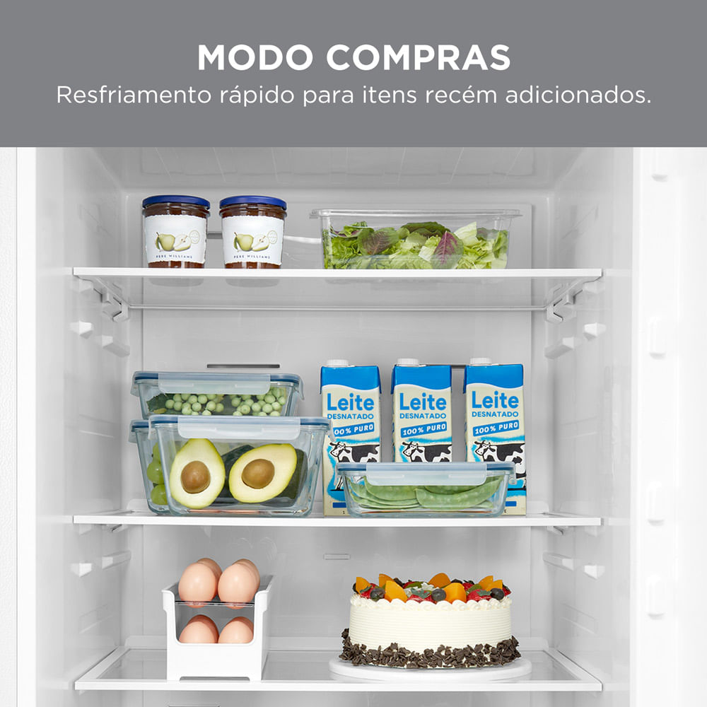 Refrigerador de 02 Portas Midea Inverse Frost Free com 416 Litros Inverter Branco Bivolt - MDRB593FGD013