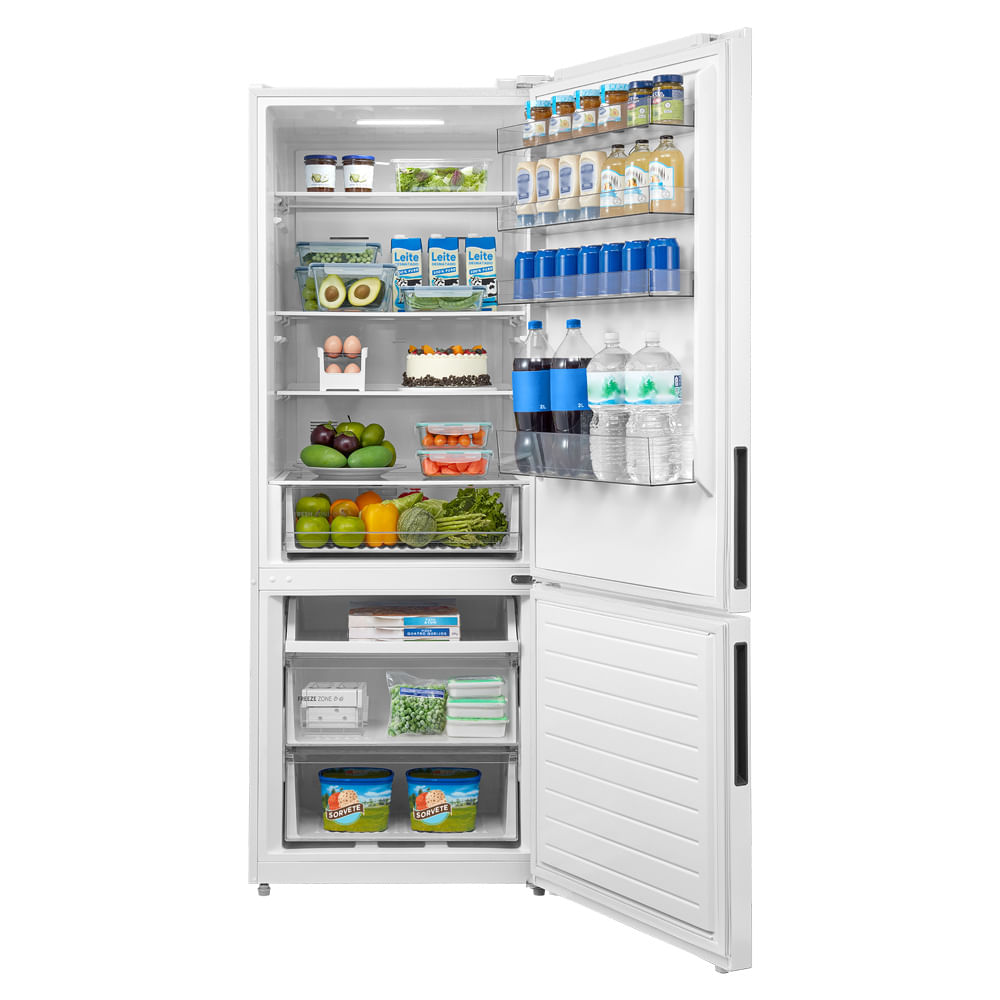 Refrigerador de 02 Portas Midea Inverse Frost Free com 416 Litros Inverter Branco Bivolt - MDRB593FGD013