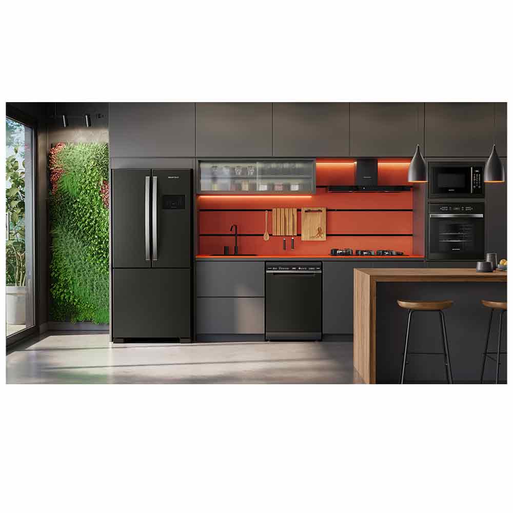 Forno Elétrico de Embutir Brastemp Eclipse Collection com 84 Litros de Capacidade, Grill Black Inox - BOT84AP