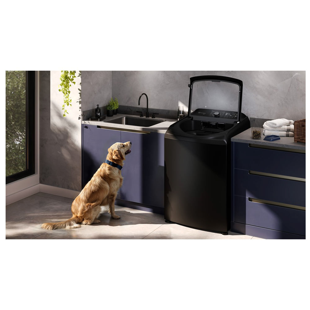 Máquina de lavar Electrolux 18kg Preta Expert Filtro Microplásticos, Jatos Poderosos e Pet Pro (LEB18) - 220V