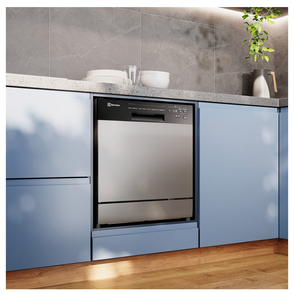 Lava-Louça Electrolux 8 Serviços Inox com Programa Lava e Seca 50' (LS08E) 220V