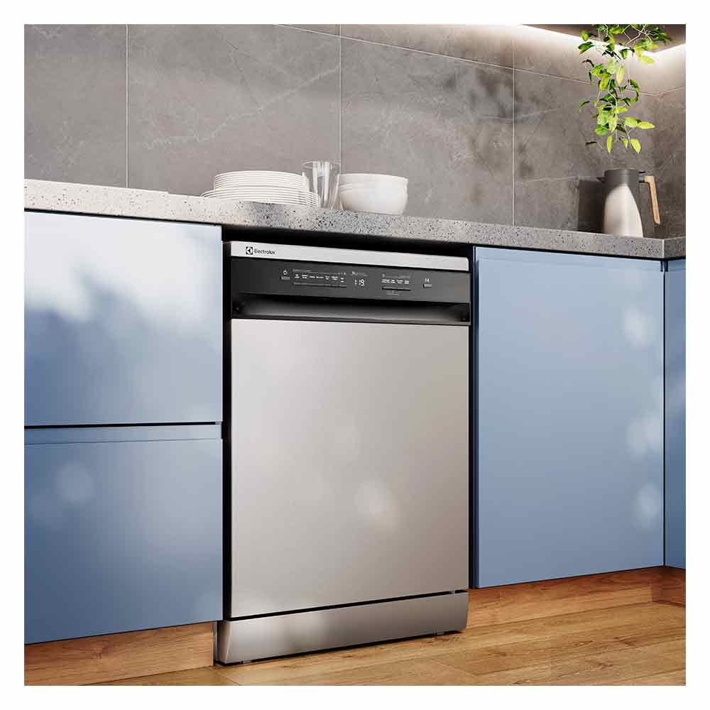 Lava-Louça Electrolux 14 Serviços Inox com Programa Lava e Seca 50' LS14E 220V
