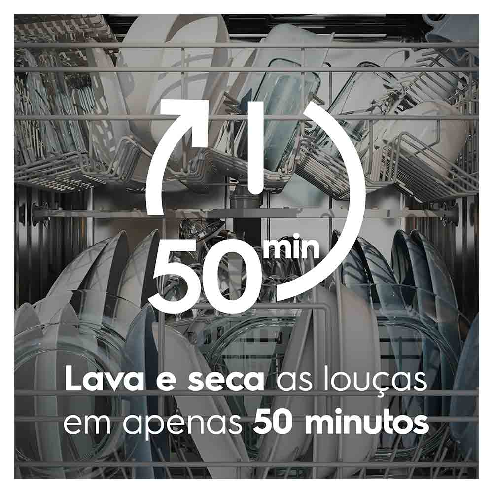 Lava-Louça Electrolux 14 Serviços Inox com Programa Lava e Seca 50' LS14E 220V