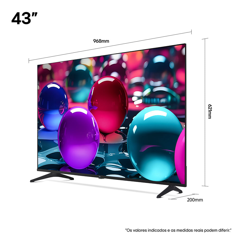 Smart TV LG UHD 4K 43" Polegadas com webOS 25 e Processador a7 AI - 43UA7500PSA