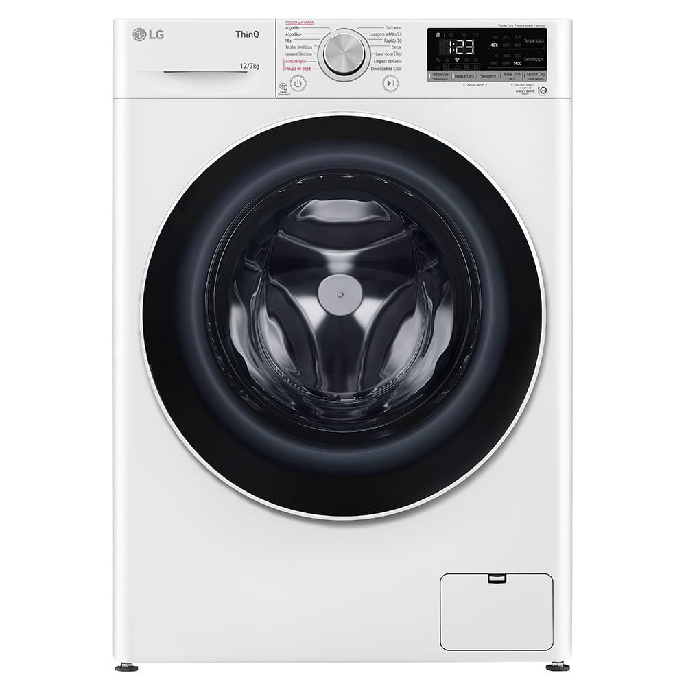 Lava e Seca Smart LG VC4 12kg Branca com AIDD™ CV5012WC4A
