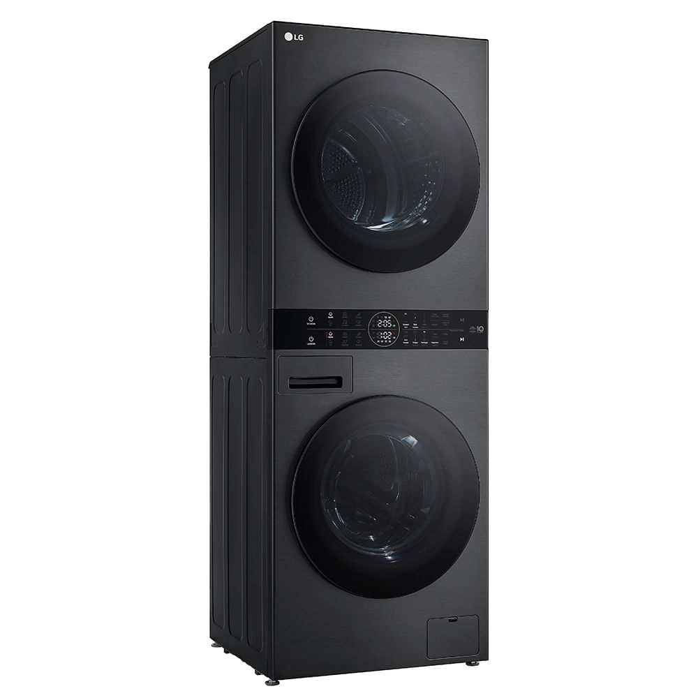 Lava e Seca Torre Smart LG WashTower 14kg Black Inox com AIDD™ WK14BS6