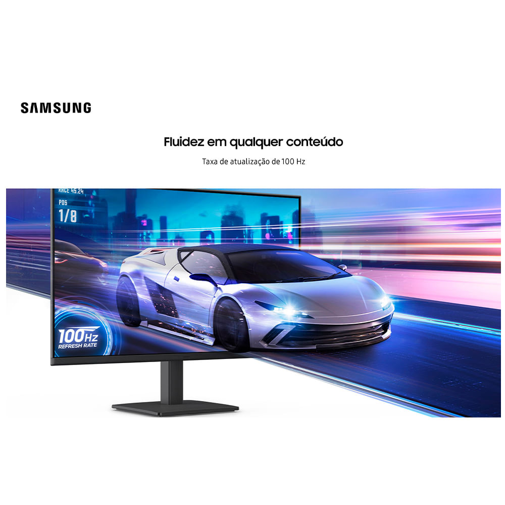 Monitor Gamer Samsung 27" FHD,100 Hz, HDMI, VGA, Preto, S3 - LS27D300GALMZD