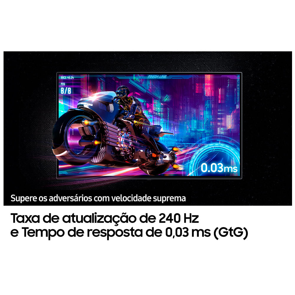 Monitor Gamer Odyssey OLED G8 32" Samsung com 1,000,000:1 Contraste, OLED, 240 Hz - LS32DG800SLXZD
