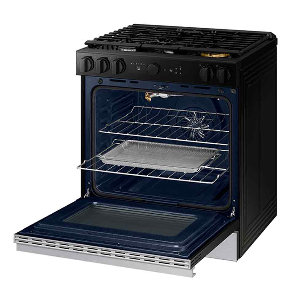 Fogão de Piso Samsung de 05 Bocas Serie 7 com Câmera e Air Fry Inox - NSG6DG87
