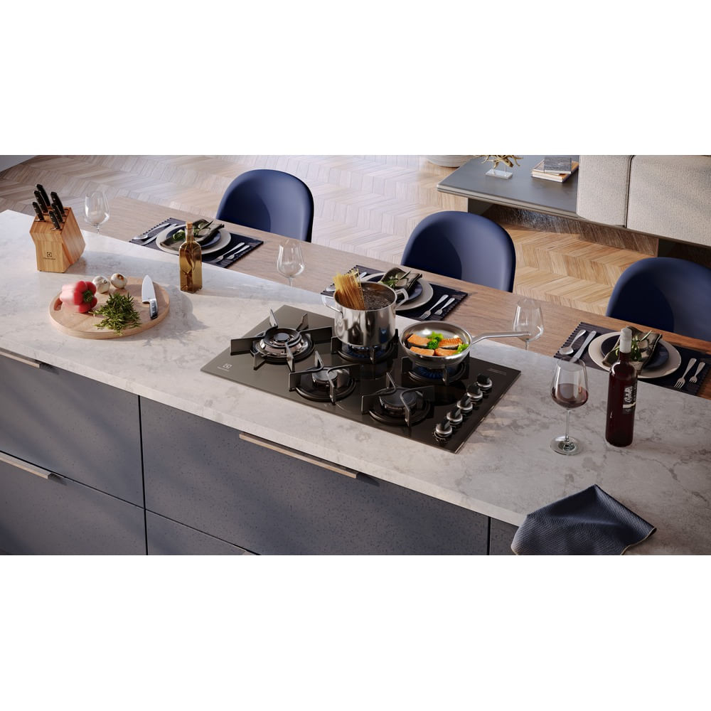 Cooktop Electrolux 5 Bocas Expert com Multi Chama Deslocado (KE5GW)