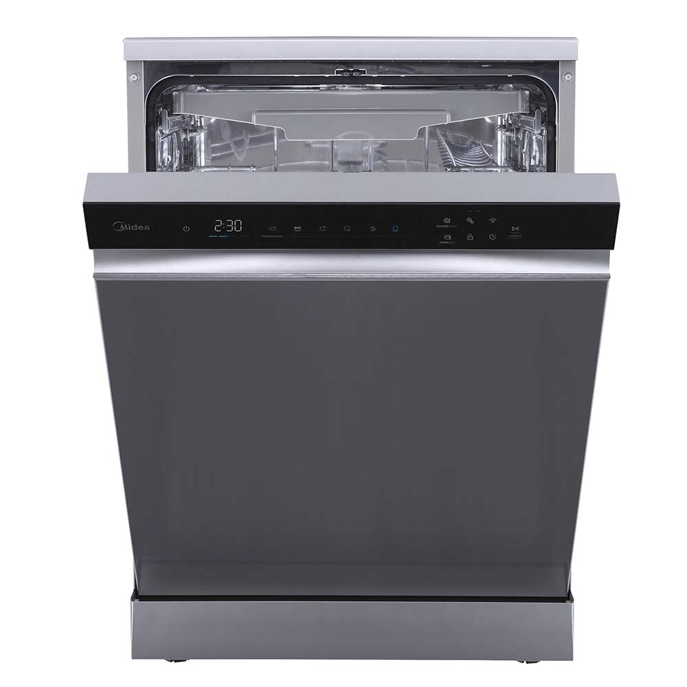 Lava Louças de Piso com 14 Serviços Midea SmartHome com 9 Programas de Lavagem Inox - MDWEF1433GSS2