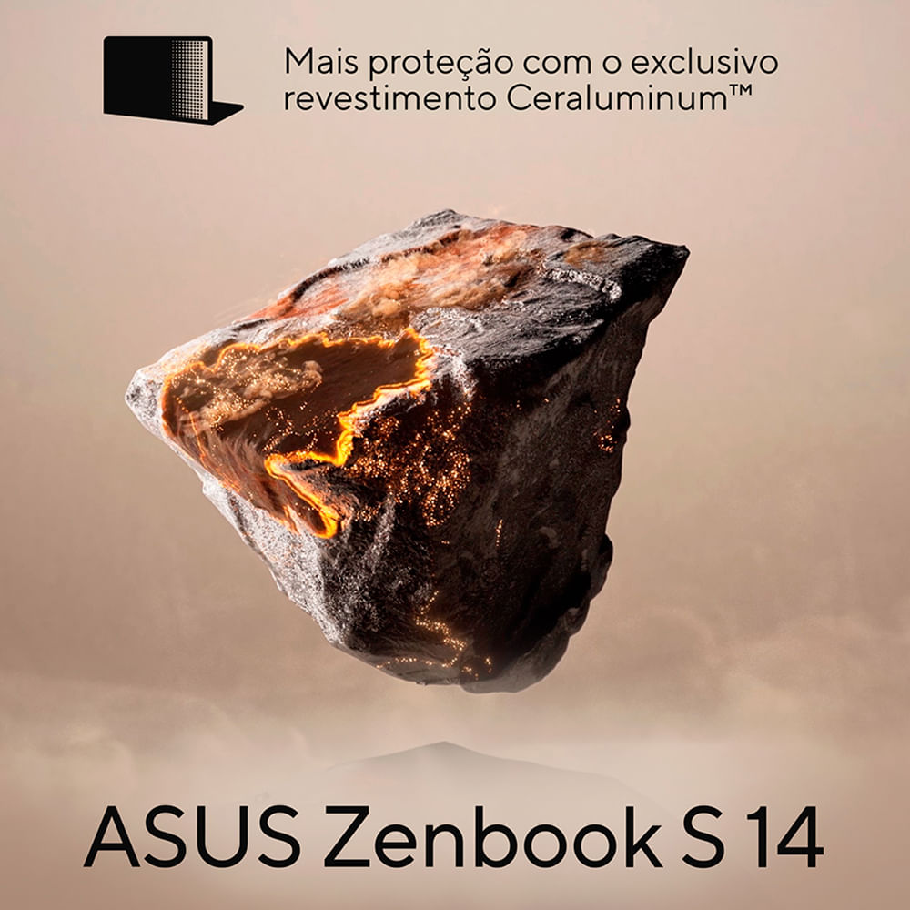 Notebook Asus Zenbook S 14, OLED Intel Core Ultra 7, 32GB, 1000 GB, W11 Home, Tela 14" - UX5406SA-PZ172W