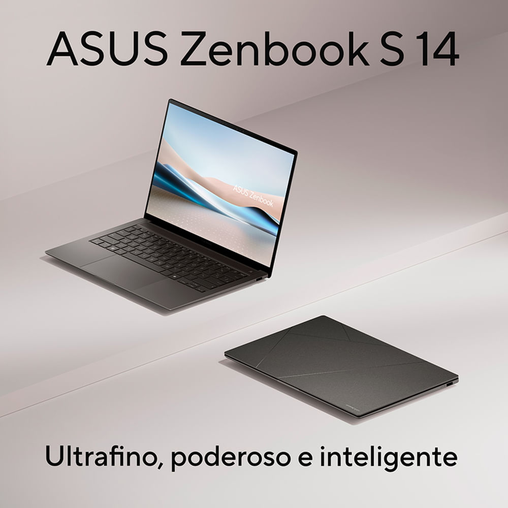 Notebook Asus Zenbook S 14, OLED Intel Core Ultra 7, 32GB, 1000 GB, W11 Home, Tela 14" - UX5406SA-PZ172W