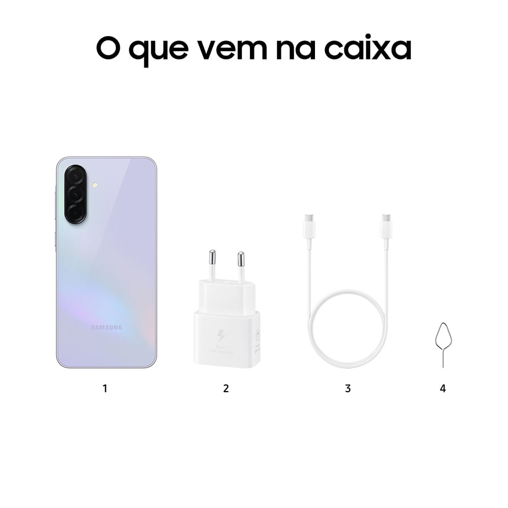 Celular Samsung Galaxy A36 5G 256GB, 8GB RAM, Câmera 50MP, IP67, Super AMOLED 6.7", Recursos AI Violeta
