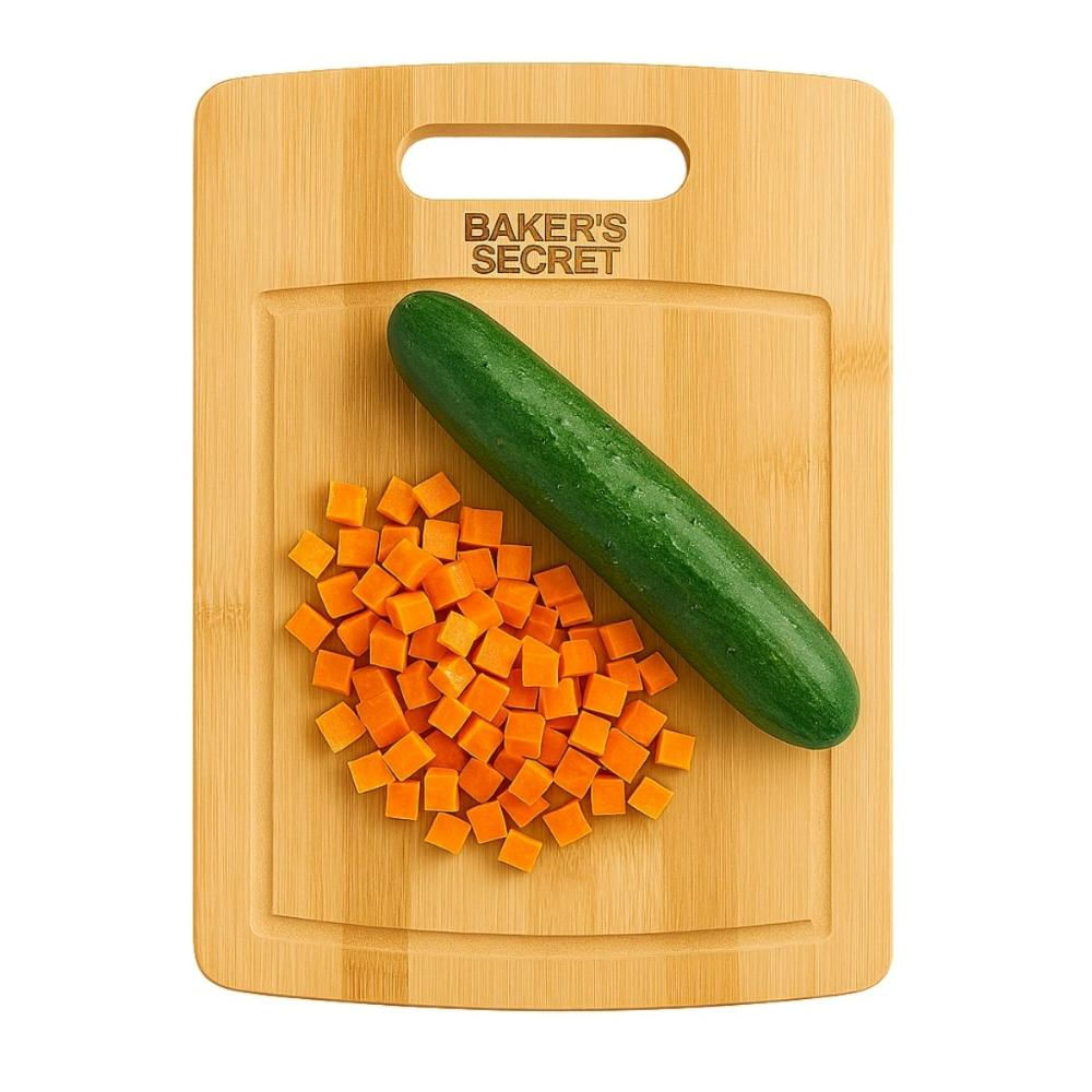 Tábua de Corte em Bambu 33x23cm Churrasco Legumes Ecológico