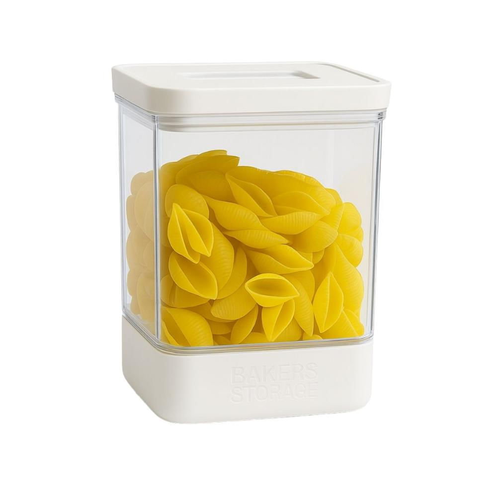 Pote Hermético Porta Mantimentos Tampa Cozinha 3900ml Branco