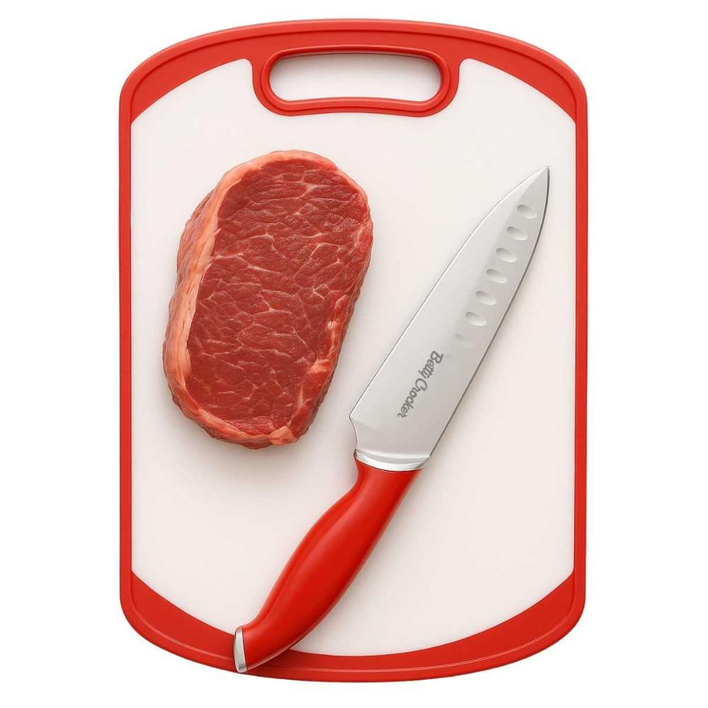 Jogo Tábua de Corte e Faca Santoku Multiuso Betty Crocker