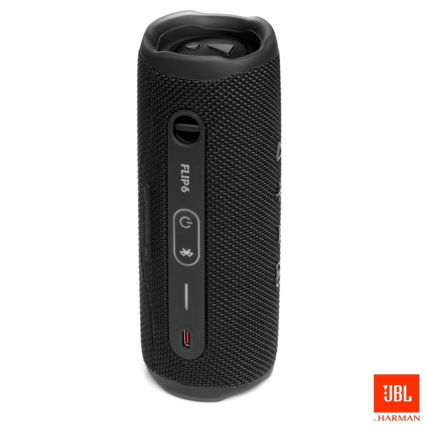 Caixa de Som Bluetooth JBL Flip 6 à Prova d´Água Preta - JBLFLIP6BLK