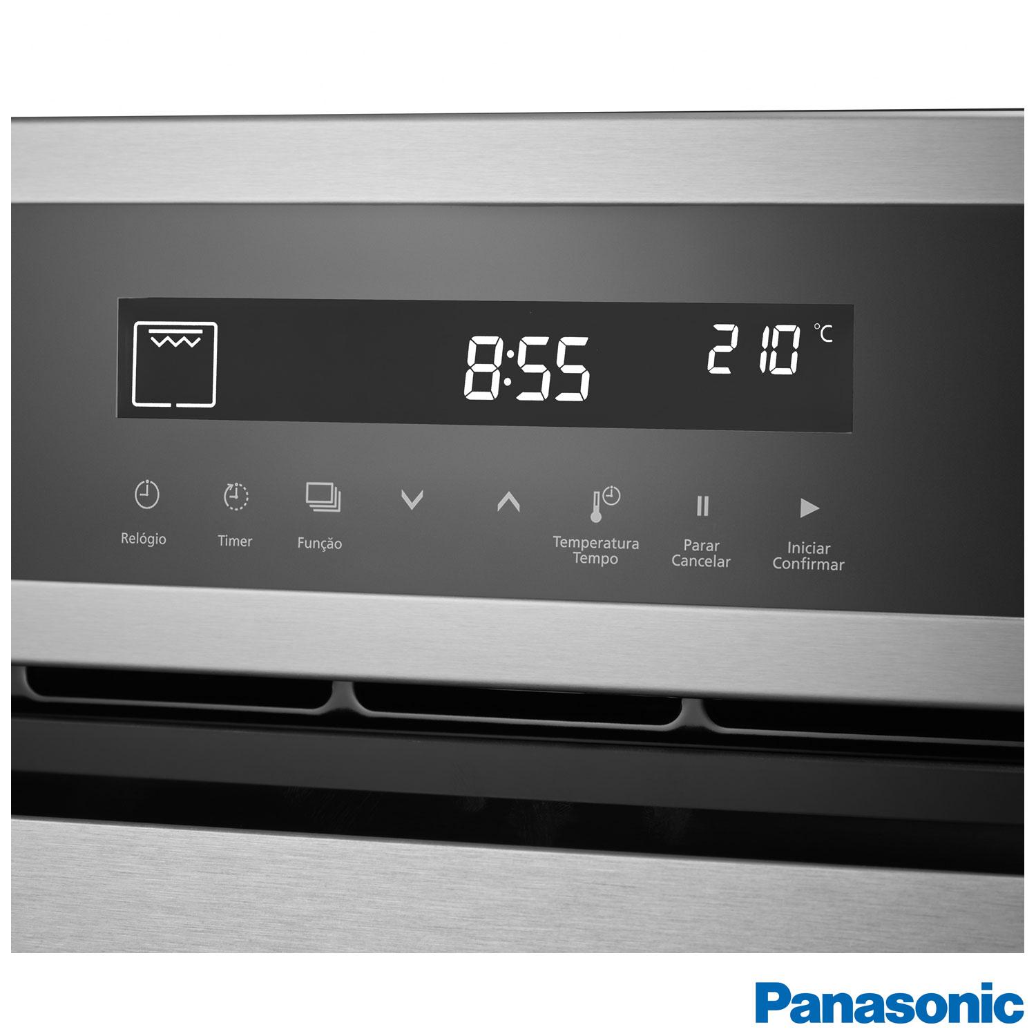 Forno Elétrico de Embutir Panasonic com 80 Litros de Capacidade, Grill e Painel Easy touch Aço - HL-CX668SRPK