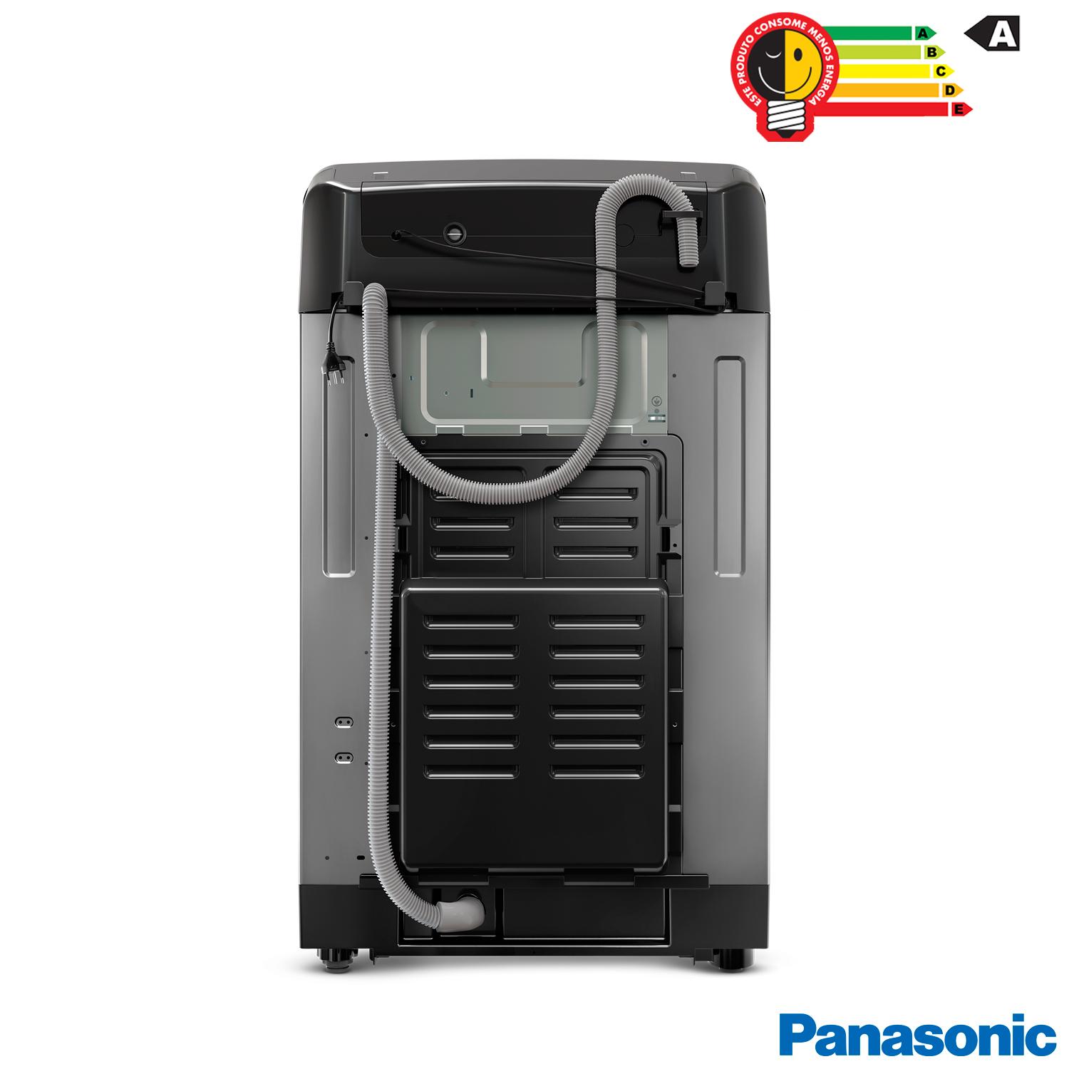 Lavadora de Roupas Panasonic 12kg Titânio com 08 Programas de Lavagem - NA-F120B1TA