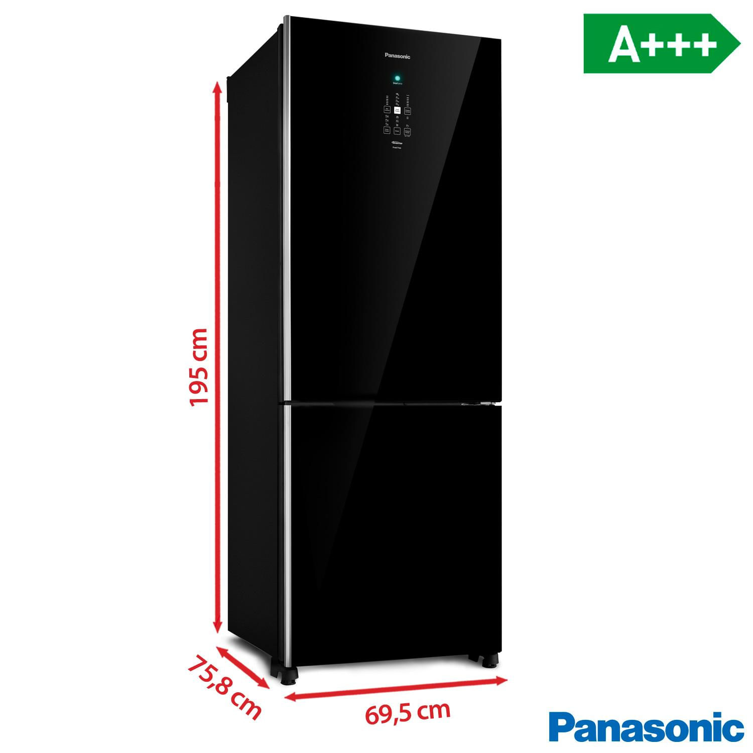 Refrigerador Bottom Freezer Inverter Panasonic de 02 Portas Frost Free com 480 Litros Preto - NR-BB71GVFB