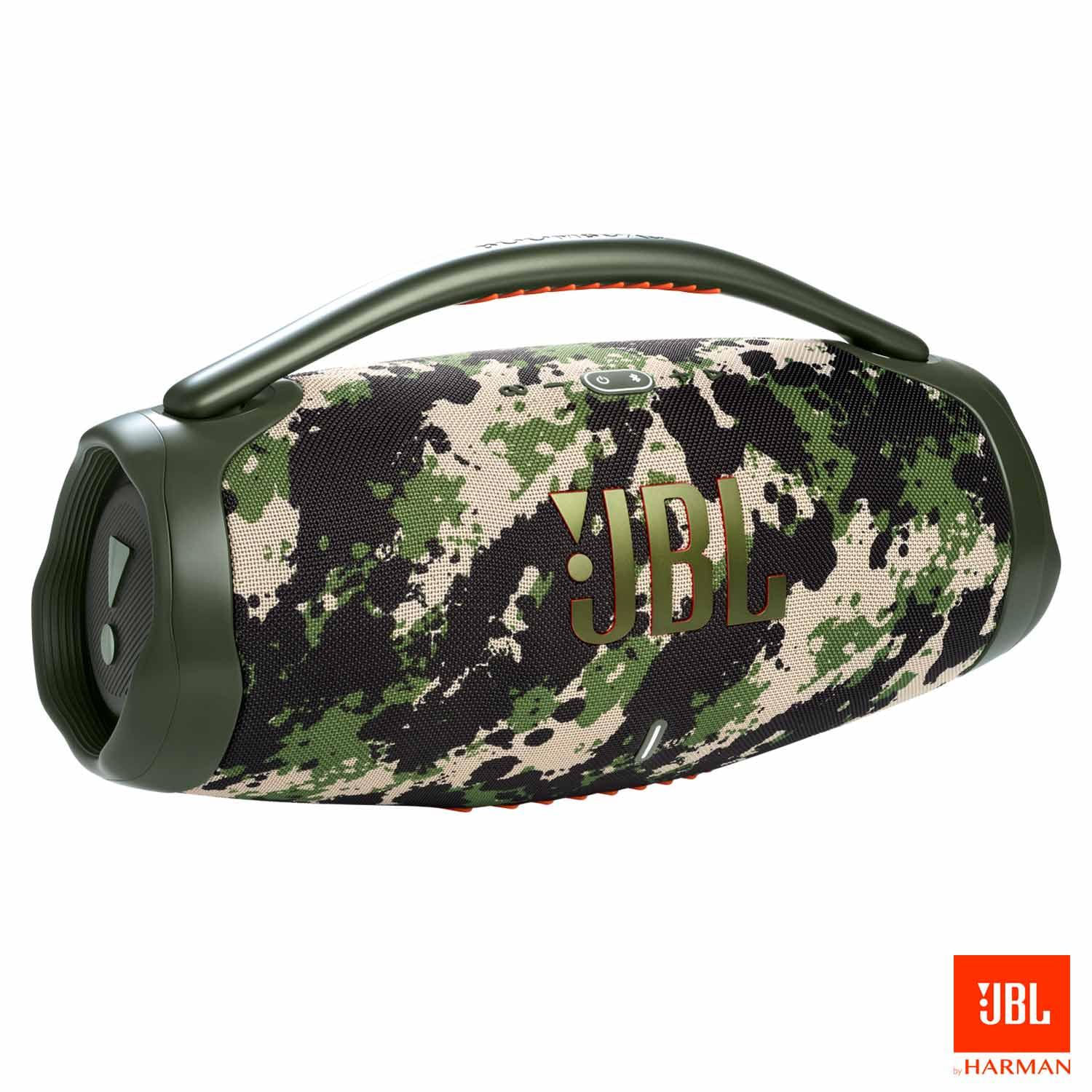 Caixa De Som Bluetooth JBL Boombox 3 Camuflada Até 24h de Reprodução IP67 À Prova d´água 130W