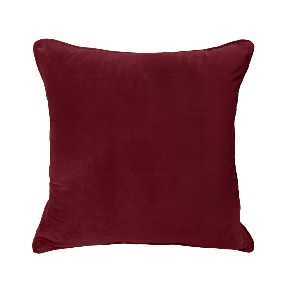 Almofada Veludo Soft Liso Marsala 52X52cm - Decortextil NA