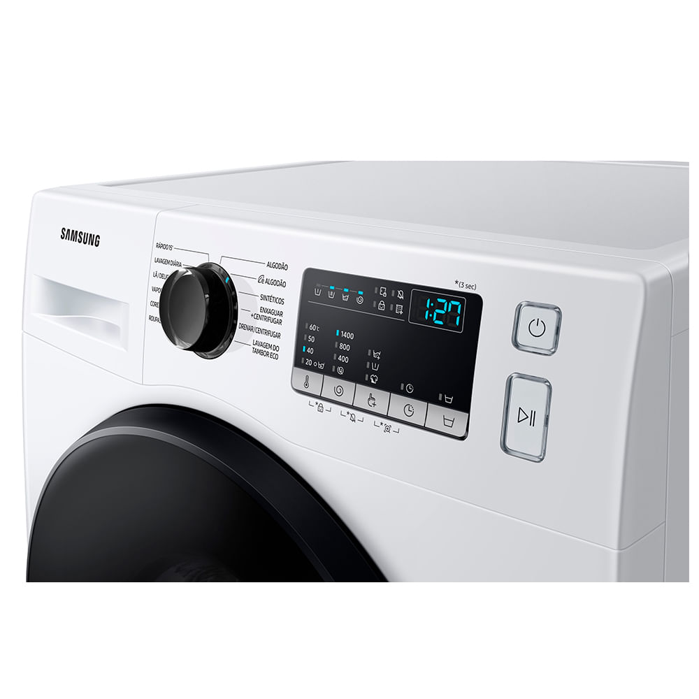 Lavadora de Roupas Samsung 11 Kg Digital Inverter Branco com 12 Programas de Lavagem - WW11T4040BE