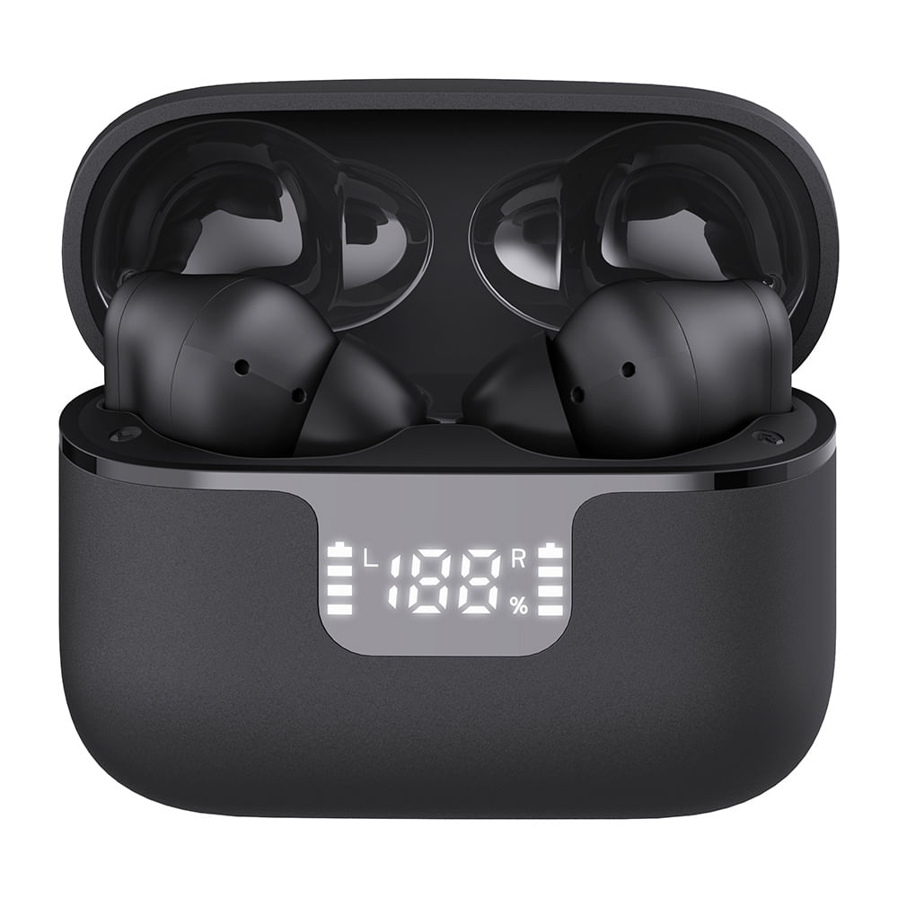 Fone de Ouvido Geonav TWS HarmonyWave Intra-auricular com Cancelamento Ativo de Ruído Preto - AER15