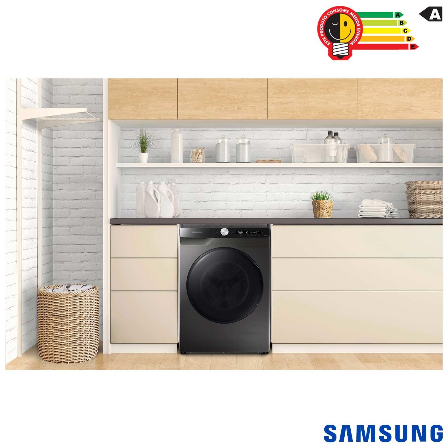 Lava & Seca 11 Kg Samsung SmartThings Inox Look com 12 Programas de Lavagem - WD11T504DBX