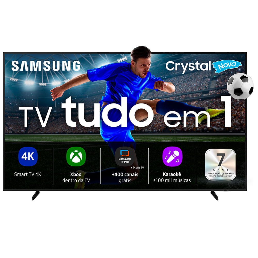 Smart TV Samsung Crystal UHD 4K 65" Polegadas U8600F Xbox Cloud Gaming, Alexa Integrada e Wi-Fi