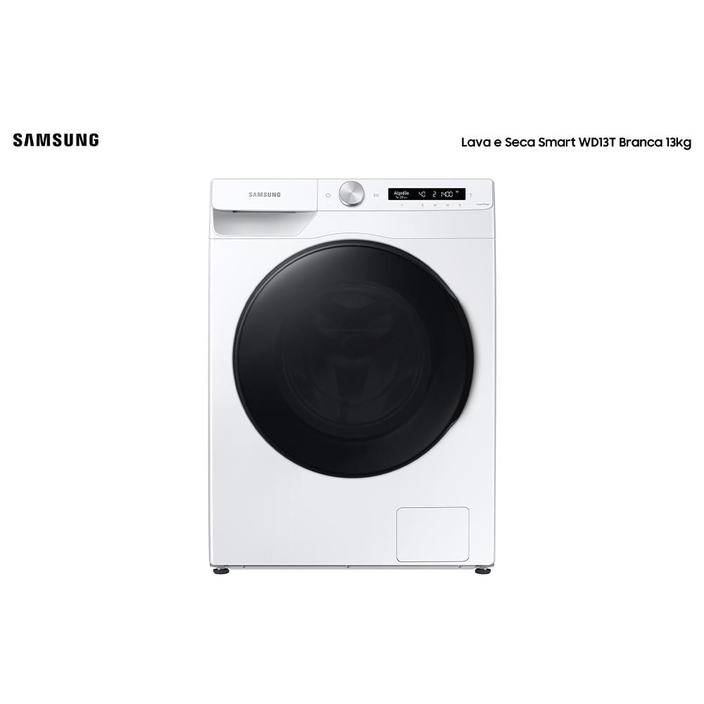 Lava e Seca 13 Kg Samsung Eco Bubble Branca com 25 Programas de Lavagem - WD13T504DBW