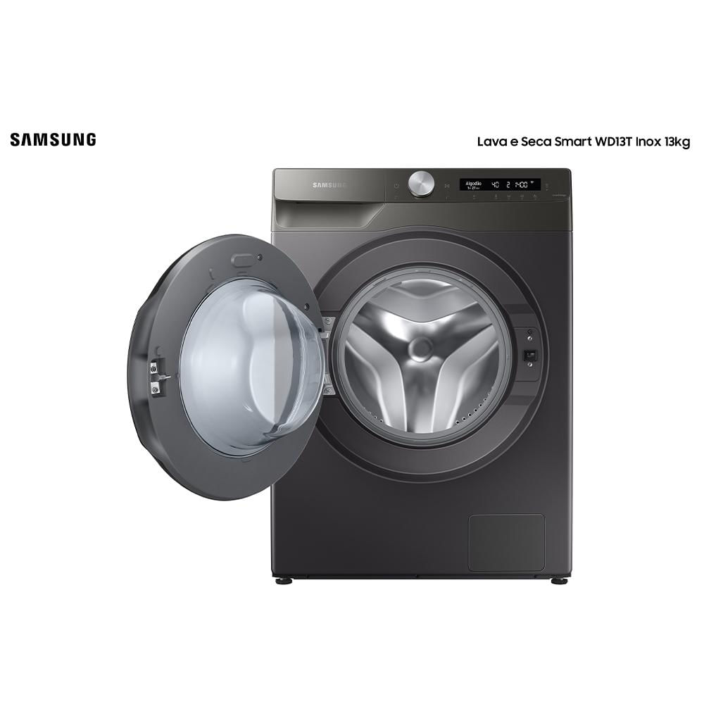 Lava e Seca 13 Kg Samsung Eco Bubble Inox com 25 Programas de Lavagem -  WD13T504DBN