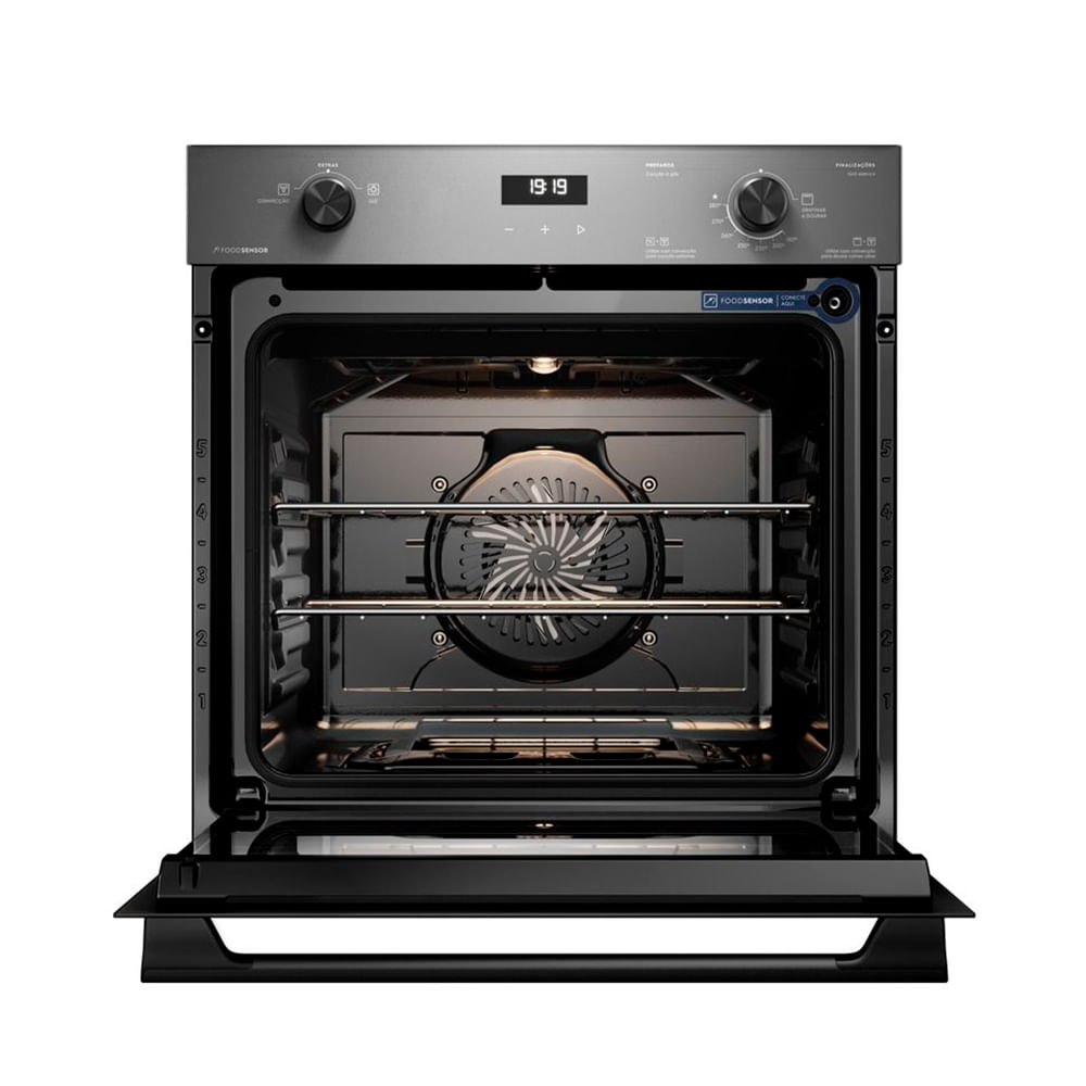 Forno a Gás de Embutir Electrolux Efficient com 80 Litros de Capacidade, Grill e Painel Full Touch Cinza - OE8GF