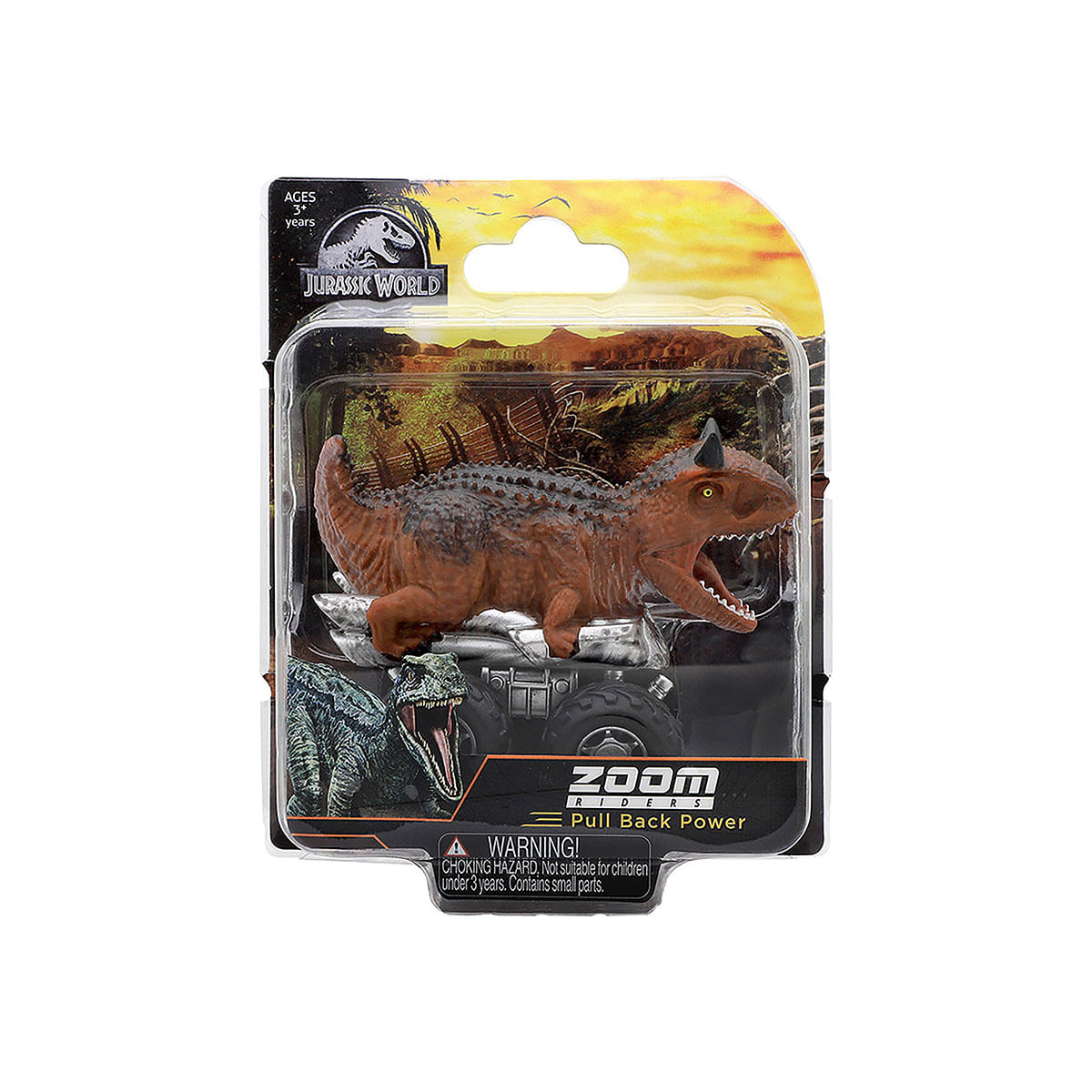 Jurassic World - Carrinho De Dinossauro 7Cm - Carnotaurus