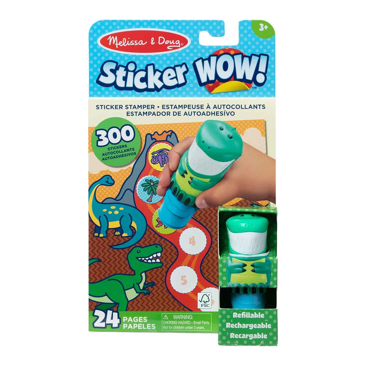 Conjunto Caderno e Carimbo Dinossauro - Melissa & Doug