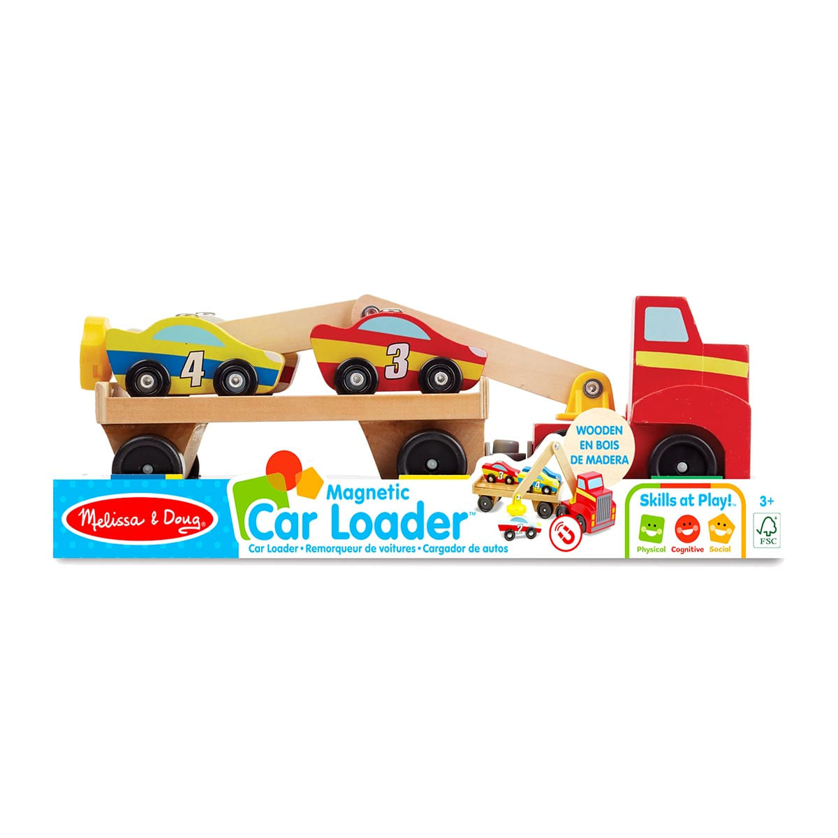 Brinquedo Caminhão Cegonha Madeira Magnético Melissa & Doug