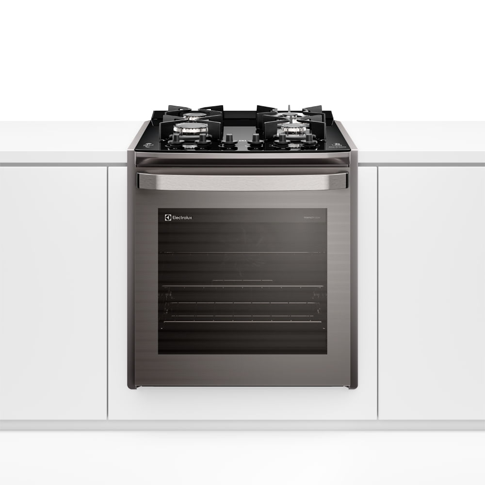 Fogão de Embutir Electrolux Experience com Mesa Vidro e Grill Cinza - FE4EG