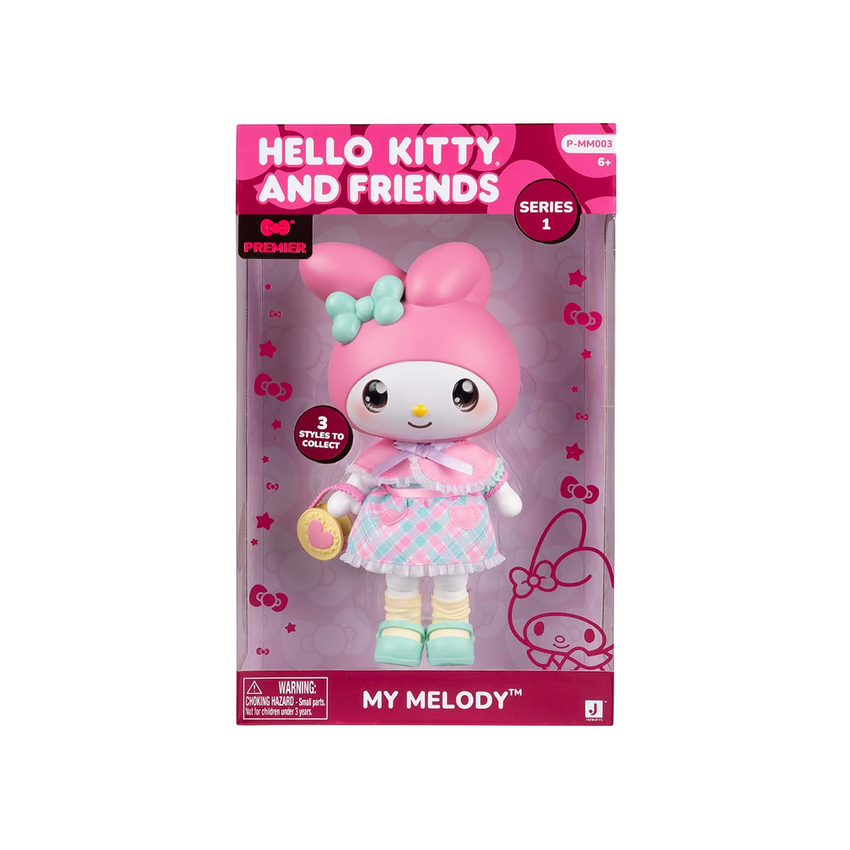 Boneca Articulada My Melody de 20cm + Acessórios Hello Kitty