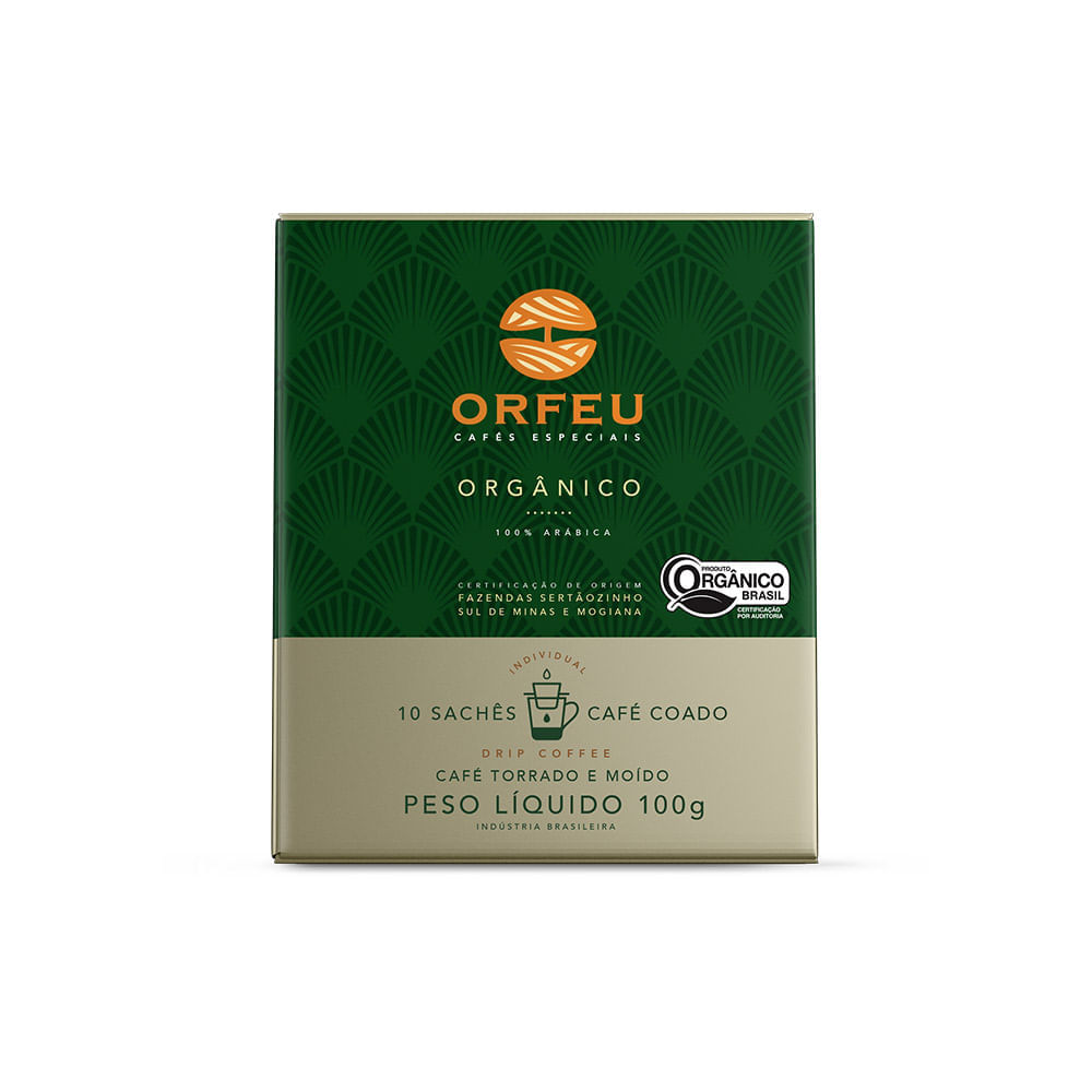 Café Orfeu Orgânico Drip Coffee 10 unidades