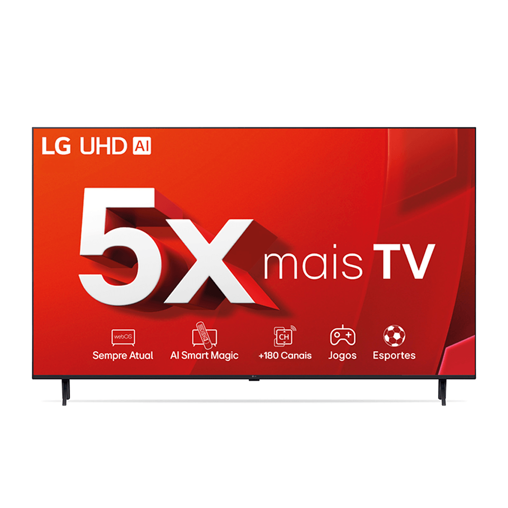Smart TV 4K LG UHD 98” Polegadas Processador A8 AI, Super Upscaling, WebOS 24, 120Hz, Controle Smart Magic e Wi-Fi - 98UT9050PSA