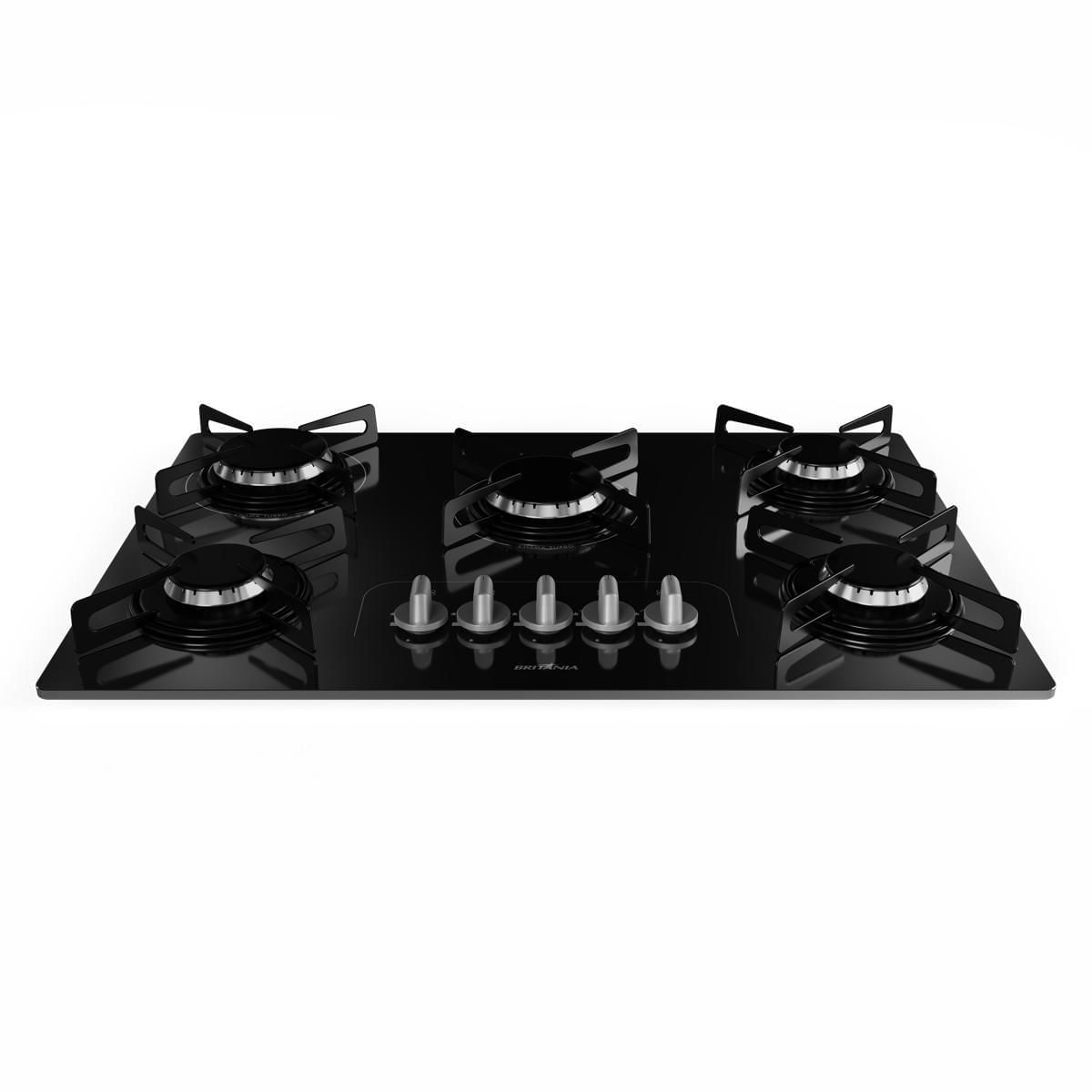 Cooktop a Gás Britânia 5 Bocas BCT5P Bivolt