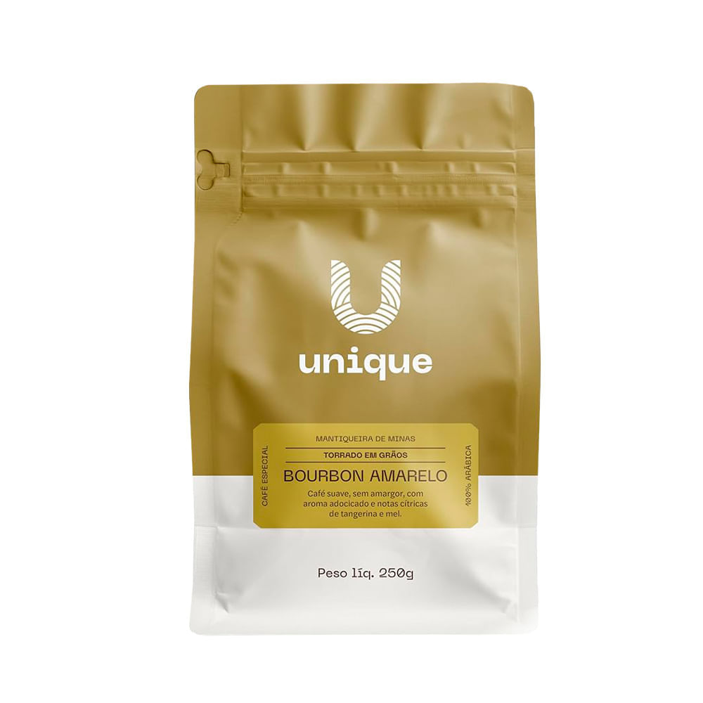 Café Unique Bourbon Amarelo em grãos 250 g
