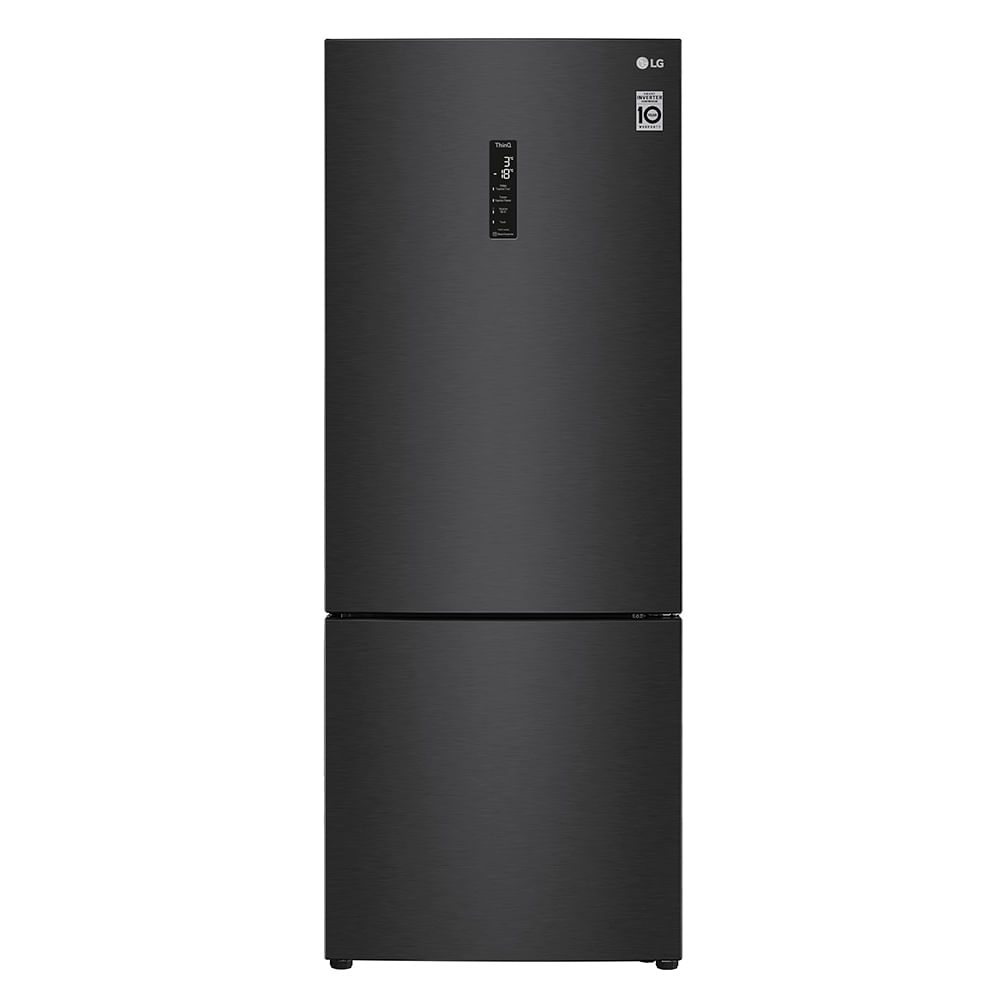 Geladeira Smart LG Frost Free Inverter 451L Inverse Cor Black Inox - GC-B569NQLC