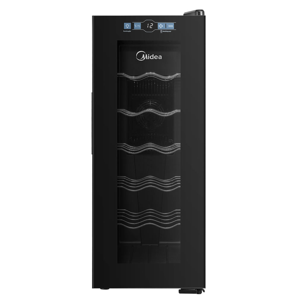 Adega de Vinhos Midea para 12 Garrafas com até 18°C - MDRW066