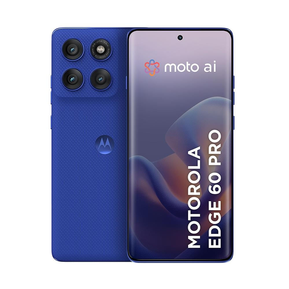Smartphone Motorola Edge 60 Pro 5G 256GB 12GB RAM Câmera Traseira 50 MP OIS + 50 MP + 10 MP Selfie 50 MP Tela 6.7" Azul
